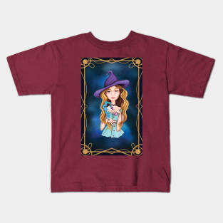 Blonde aquarius witch Kids T-Shirt